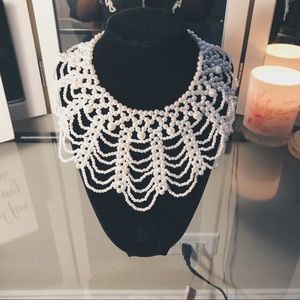 White Web Necklace